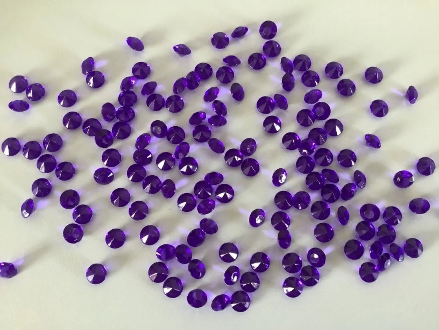Dark purple 1000 Wedding Table Diamond Crystal decoration Diamante Scatter gems Party Confetti - Ey Up Crafters