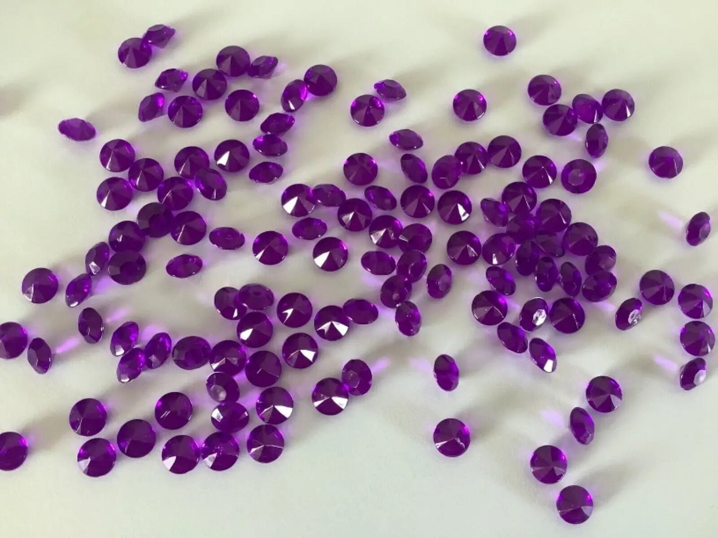 Violet 1000 Wedding Table Diamond Crystal decoration Diamante Scatter gems Party Confetti - Ey Up Crafters