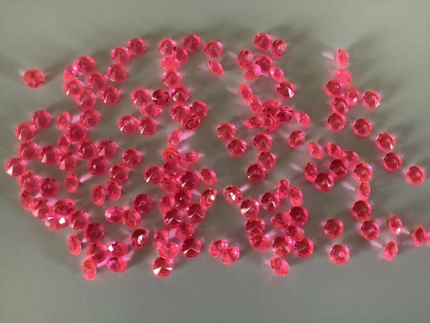 Pink 1000 Wedding Table Diamond Crystal decoration Diamante Scatter gems Party Confetti - Ey Up Crafters