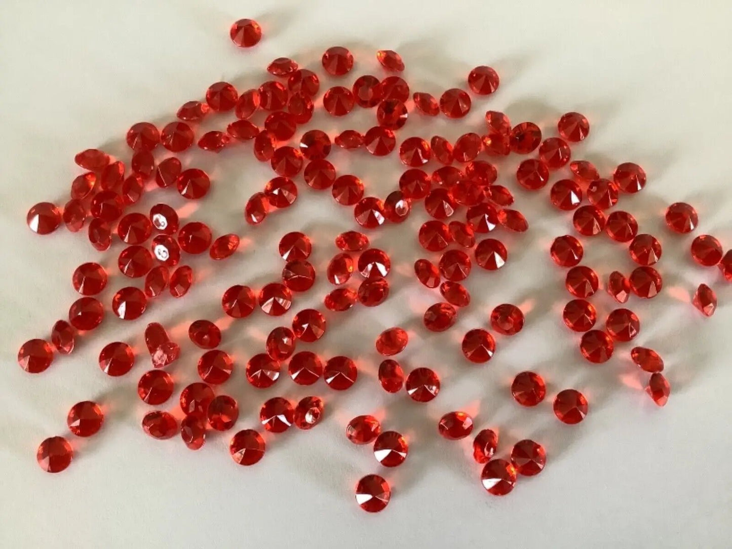 Red 1000 Wedding Table Diamond Crystal decoration Diamante Scatter gems Party Confetti - Ey Up Crafters