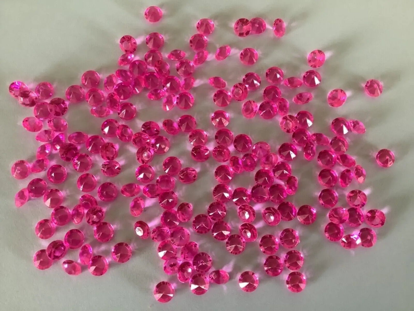 Pink 1000 Wedding Table Diamond Crystal decoration Diamante Scatter gems Party Confetti - Ey Up Crafters