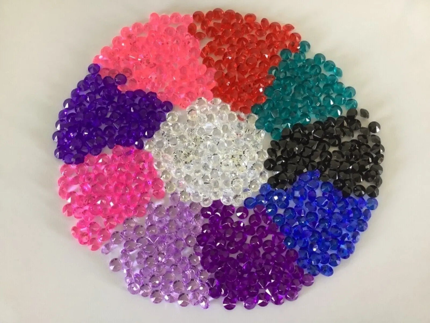 1000 Wedding Table Diamond Crystal decoration Diamante Scatter gems Party Confetti - Ey Up Crafters