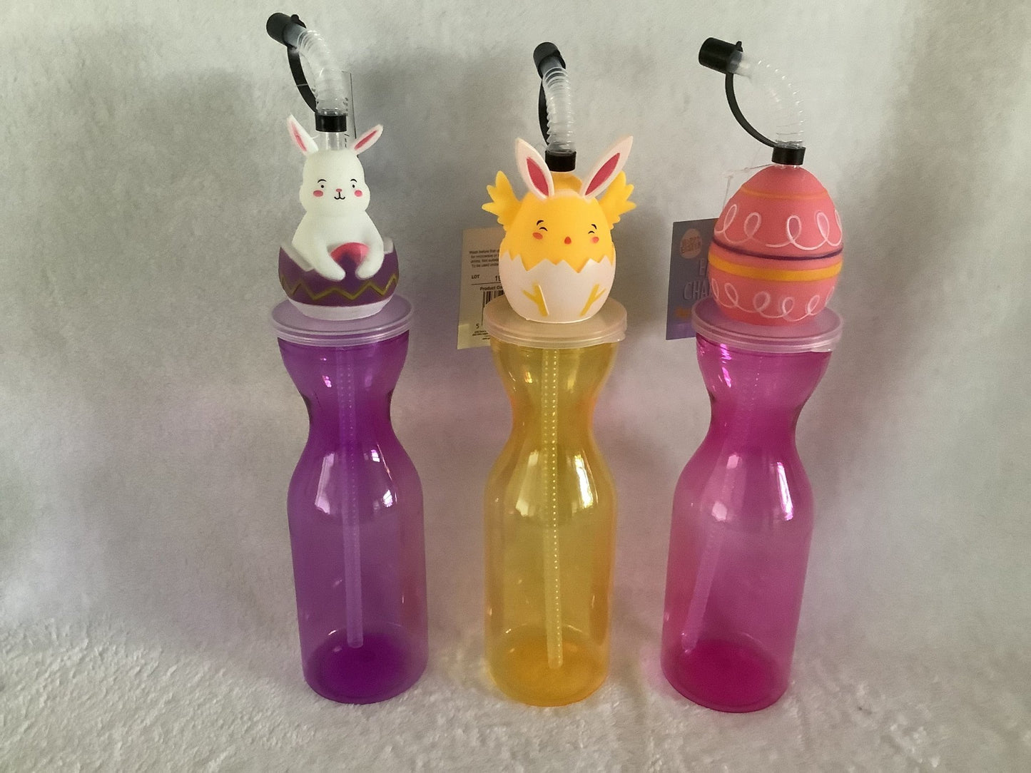 Easter Children’s reusable plastic bottle Chick Egg or Rabbit - Ey Up Crafters