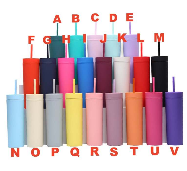 Matte Skinny Tumblers 16oz with straw for vinyl - Ey Up Crafters