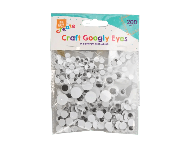 200 Googly Eyes | Arts Craft Mixed Sizes - Ey Up Crafters