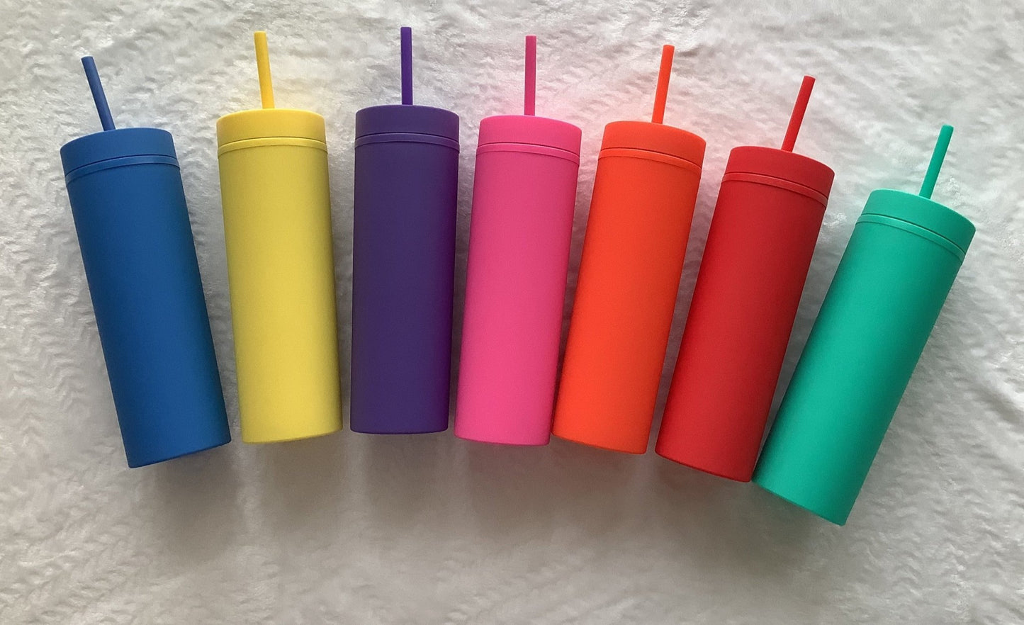 Matte Skinny Tumblers 16oz with straw - Ey Up Crafters