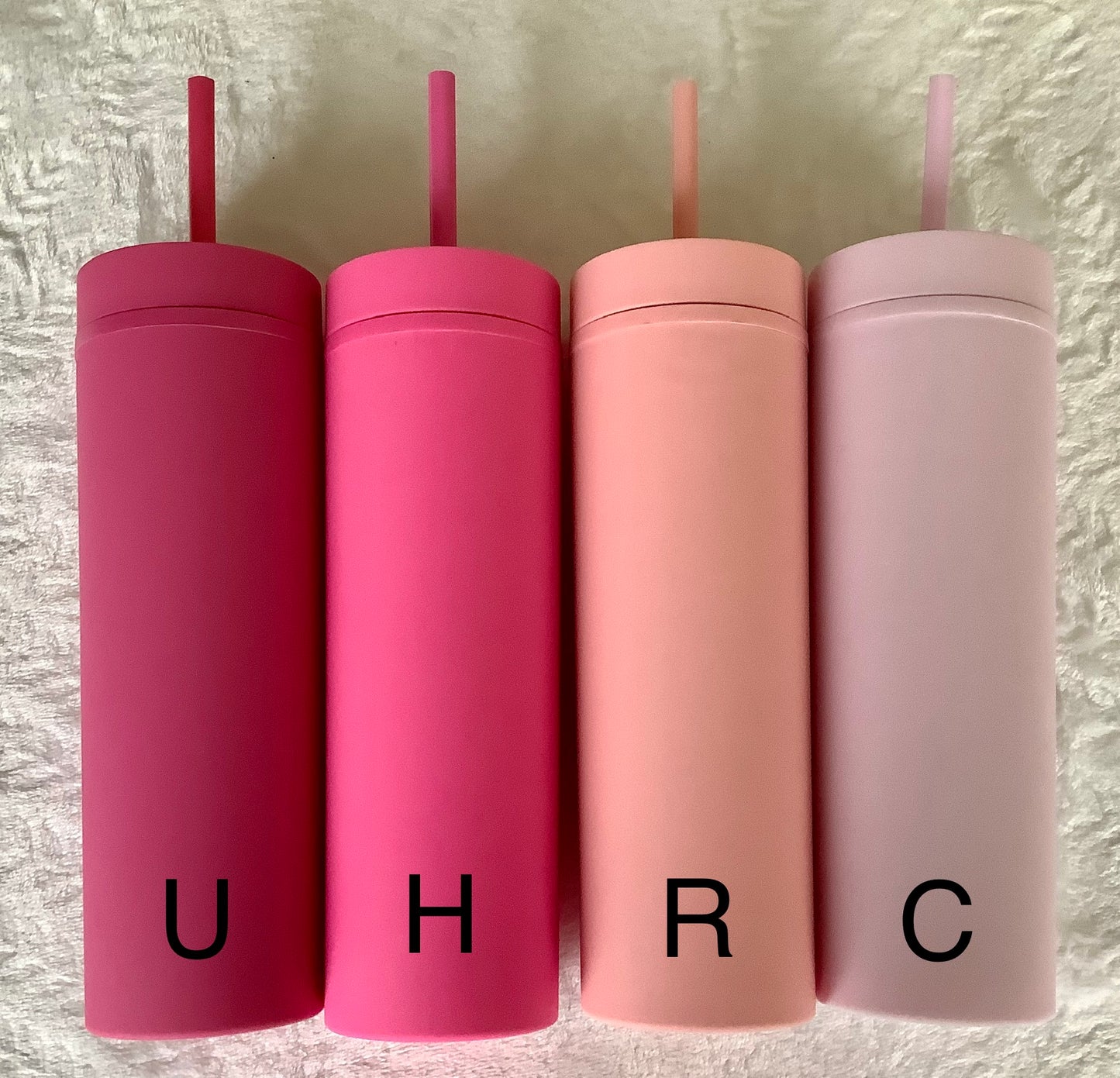 Matte Skinny Tumblers 16oz with straw - Ey Up Crafters