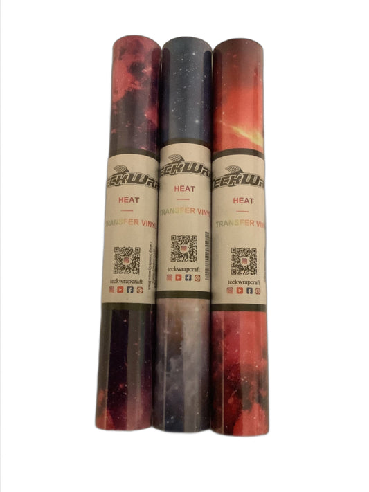 Teckwrap heat transfer vinyl 3 x Galaxy 5ft rolls - Ey Up Crafters