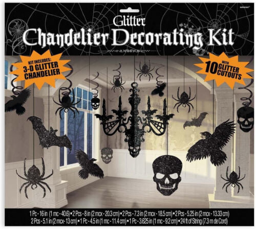 Glitter Chandelier Decorating Kit 17 pieces Ey Up Crafters