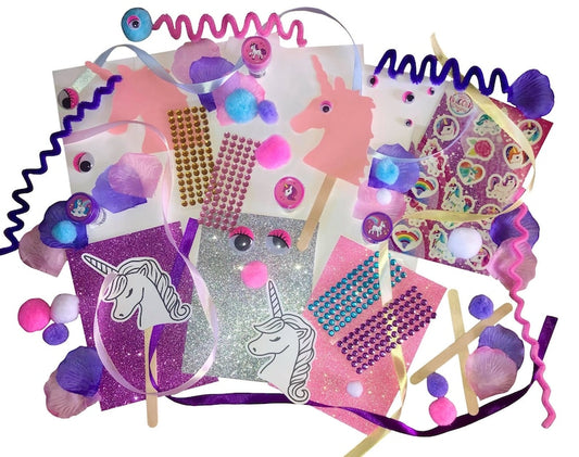 Kids Unicorn craft kit activity pack Ey Up Crafters