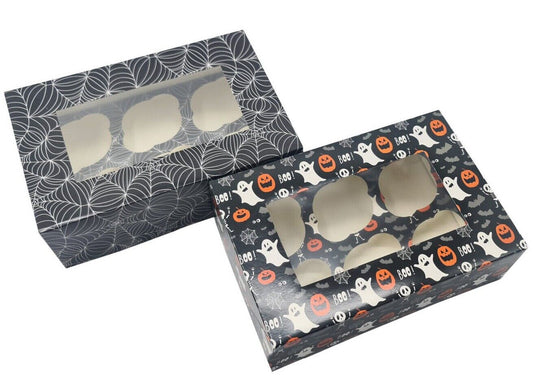 Halloween 6 hole Cupcake boxes - Ey Up Crafters