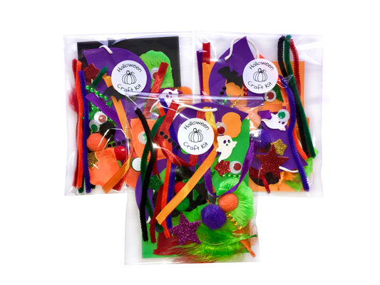 Mini Halloween Craft Kit - Halloween Party Bag/Activity Pack - Ey Up Crafters