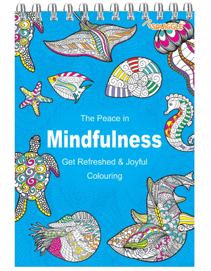 small ADULT COLOURING BOOK  Spiral Mindfulness Relaxing Anti-Stress 90 Patterns - Ey Up Crafters