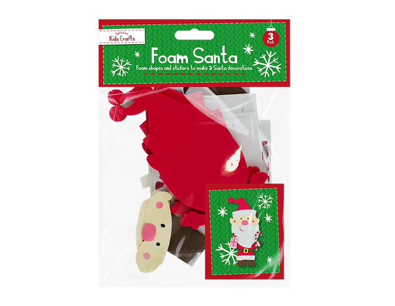 Make Your Own Christmas Foam Characters Santa - Ey Up Crafters