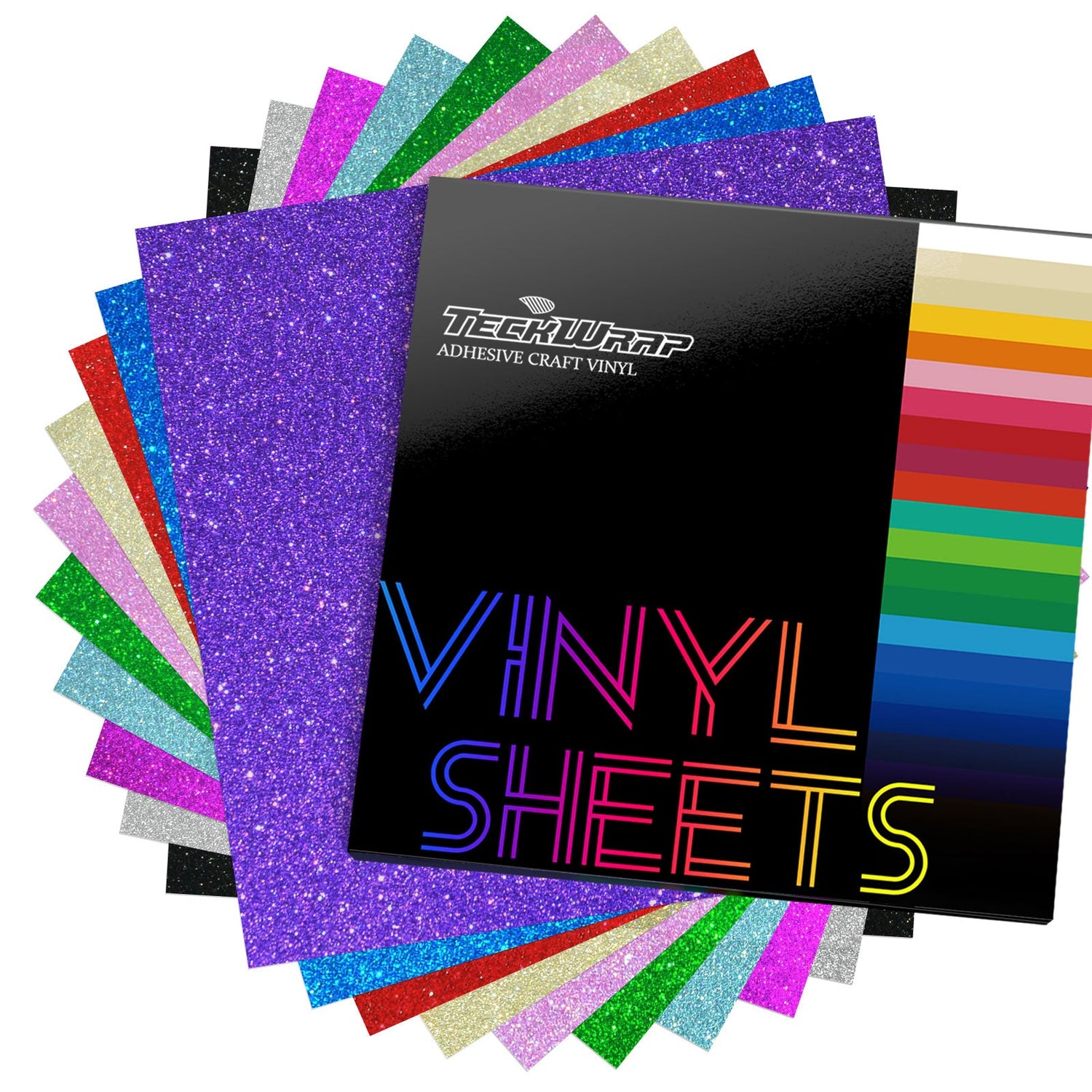 Glitter Vinyl Sheets Pack 10 sheets 12” x 12” - Ey Up Crafters