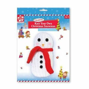 Knit your own Christmas Snowman stocking filler - Ey Up Crafters