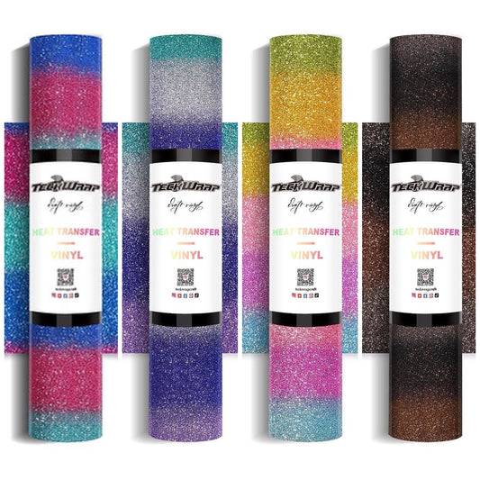 Teckwrap HTV Ombré Glitter 5 ft roll - Ey Up Crafters