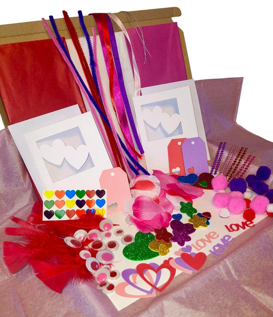 Kids Valentines Day Letterbox Craft Kit Children's Activity Pack Gift - Ey Up Crafters