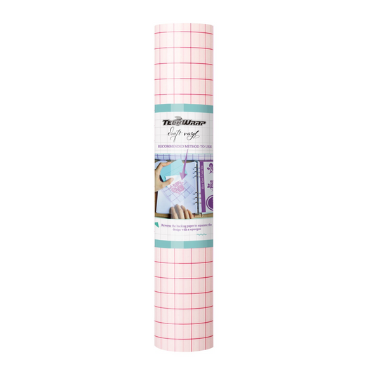 Red grid transfer tape 10 ft roll - Ey Up Crafters